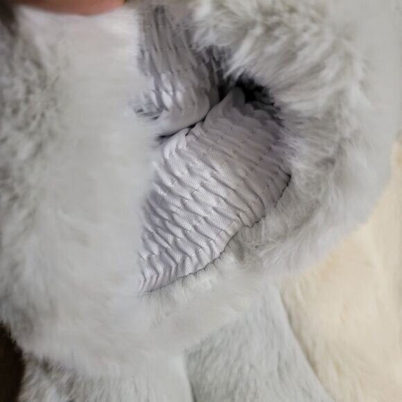 Nike Sportswear Faux Fur Swoosh Jacket Photon Dust Grey Giant Logo Dunk Low S - Picture 6 of 10